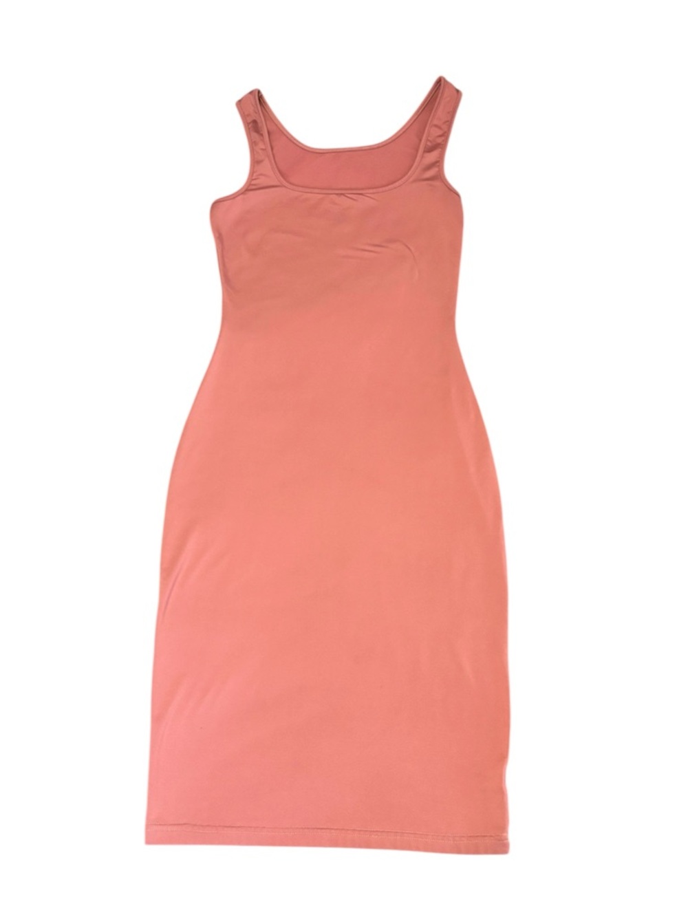 Sleeveless Coral Bodycon Midi Dress